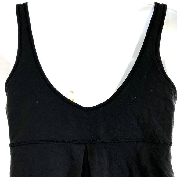LUCY Black Blouson Gym Yoga Tank Top Shirt V-Neck - Picture 4 of 8